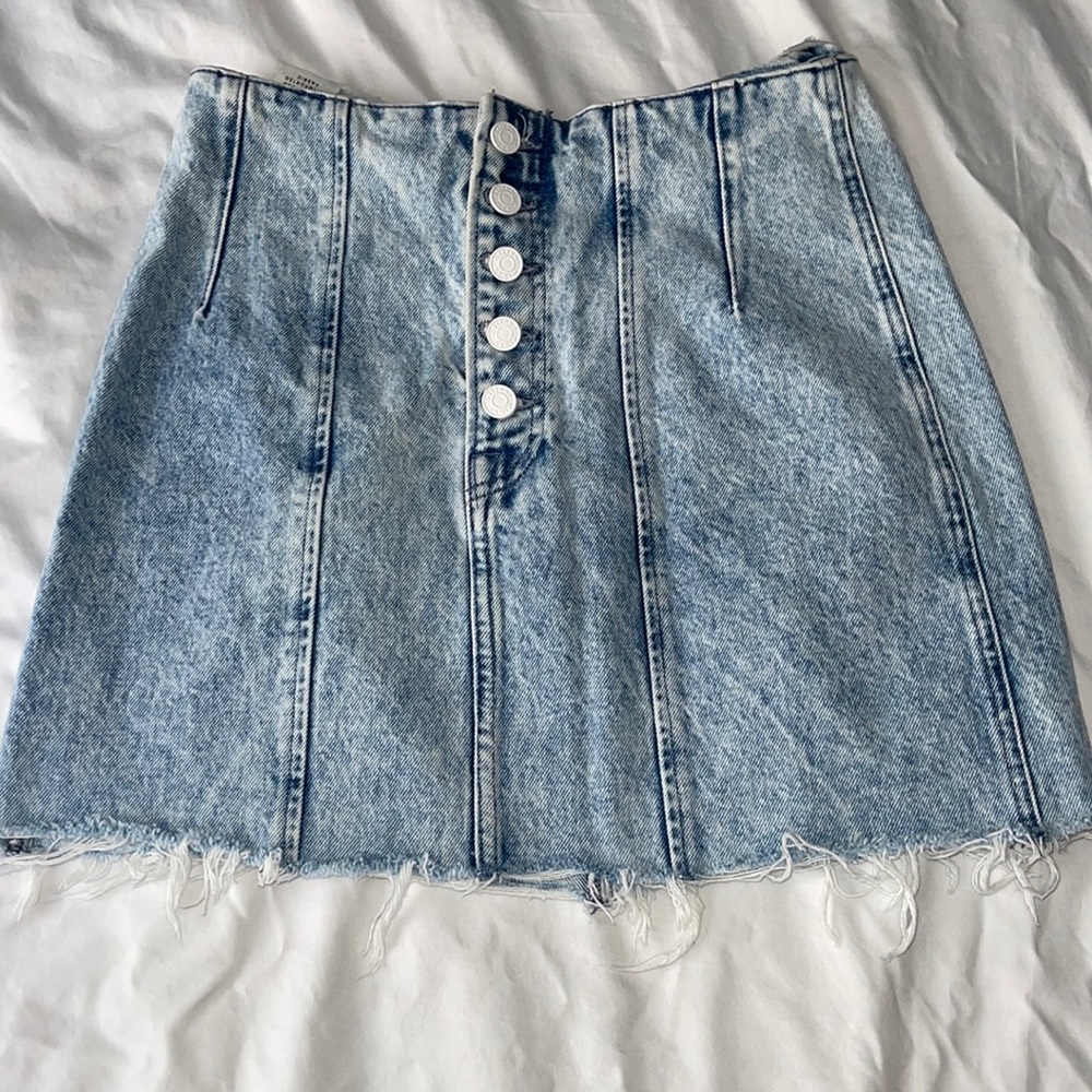 Denim grlfrnd skirt from revolve